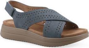 White Mountain Haniya Flatform Sandal in Periwinkle/Suede at Nordstrom Rack, Size 8.5