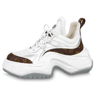 Louis Vuitton Archlight 2.0 Platform Sneakers White Brown Monogram 1ABIHL
