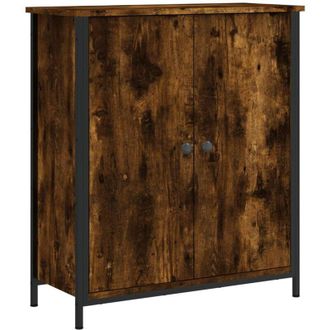 vidaXL Aparador De Madera De Ingenier&iacute;a Roble Ahumado 70x30x80 Cm Vidaxl