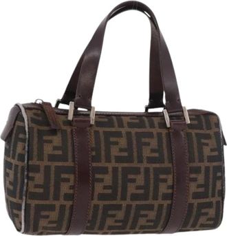 Fendi Pre-owned Zucca Canvas Hand Bag - Dames - Vintage Handtas - Bruin - ONE Size - Leer - Vintage