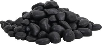 vidaXL Guijarros Pulidos Negros 25 Kg 2-5 Cm Vidaxl