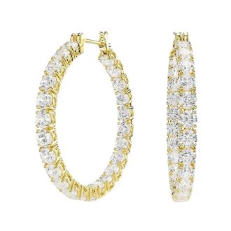 Swarovski Matrix Hoop Oorbellen - Dames - Oorbellen - Geel - ONE Size - Katoen - Accessoires