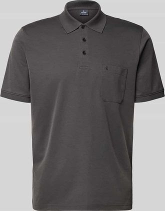 Ragman Regular Fit Poloshirt mit Brusttasche in Anthrazit, Gr&ouml;&szlig;e 3XL