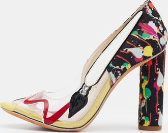 Sophia Webster Multicolor Pvc And Fabric Party Like Pollock Peep Toe Pumps