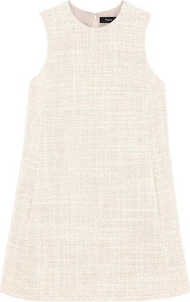 Theory Tweed Mini Jurk - Dames - Korte kleedjes - Beige - S - Tweed - Kleedjes