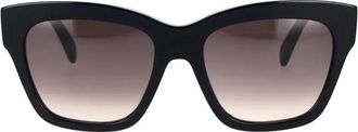 Celine Vierkante zonnebril met bruine lenzen - Dames - Zonnebrillen - Zwart - ONE Size - Accessoires