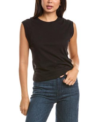 T Tahari Extended Shoulder Crewneck Sweater