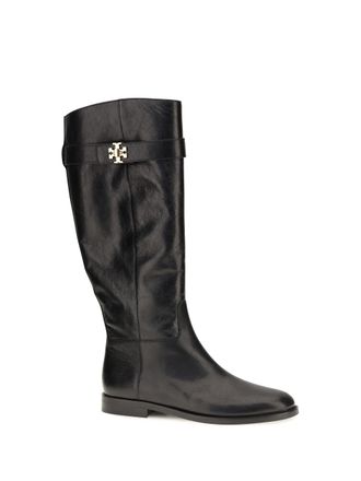 Tory Burch T Lock Riding Boot - Black