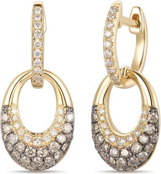 Le Vian Ladies Chocolate & Honey Earrings set in 14K Honey Gold TRKT 50