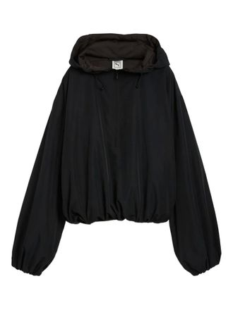 Puma x Ros&eacute; half-zip hooded jacket - women - Polyester/Polyester/Modal/Polyester - S - Black