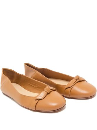 Alexandre Birman bow-detailing ballet flats - Brown