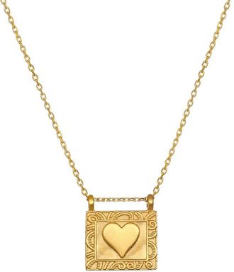 Satya Jewelry Heart Centered Gold Necklace