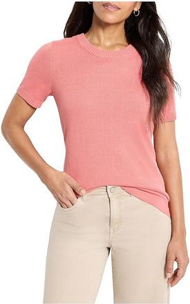 Nic+Zoe Easy Scoop Neck Pure Cotton Sweater T-Shirts Womens Sweater Red Clay : LG (US 12-14), Cotton/Nylon