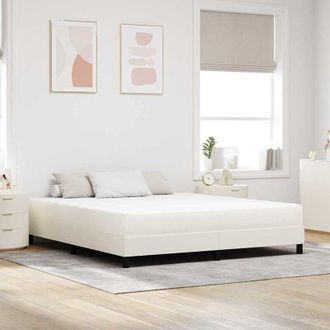 vidaXL vidaXL Bed Mattress with Mattress Cream 180 x 200 cm Fabric