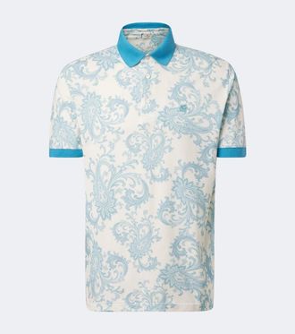 Etro Paisley cotton piqu&eacute; polo shirt