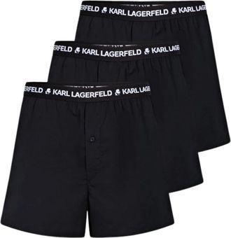 Karl Lagerfeld Boxer Briefs 3-Pack - Heren - Onderbroek - Zwart - M - Katoen - Ondergoed