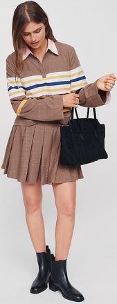 Maeve Pleated A-Line Mini Skirt