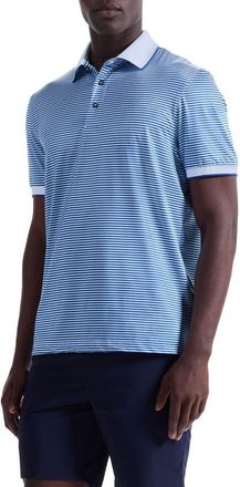 Bugatchi Three-Button Performance Polo in White at Nordstrom, Size Xx-Large