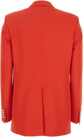 Tagliatore Womens Red Double-Breasted Jacket With Classic Lapels Polyester Blazers