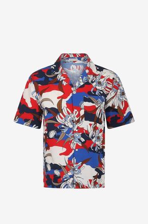 Moncler Kurzarm-Hemd Floral Camo
