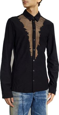 Diesel Multicolor Artistic Shirt With Premium Fabric Blend