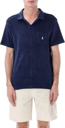 Ralph Lauren Blue Solid Shirt Collar Polo