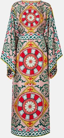 Dolce & Gabbana Abito lungo in seta con stampa