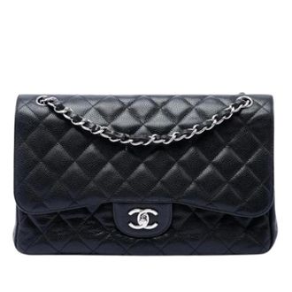 Chanel Pre-owned Classic Double Flap Shoulder Bag - Dames - Pre-owned - Zwart - Maat: ONE Size Leer