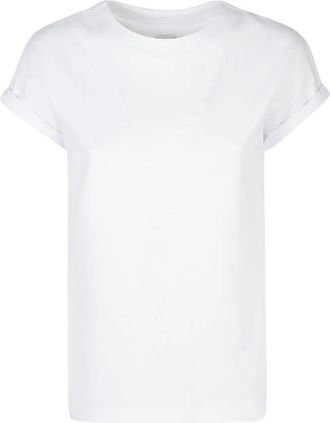 Eleventy Klassiek katoenen T-shirt met ronde hals - Dames - T-shirts - Wit - XL - Katoen - Tops