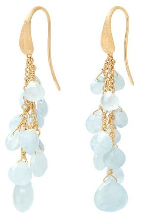 Marco Bicego Paradise Aquamarnie Multistrand Drop Earrings in 18K Yellow Gold at Nordstrom