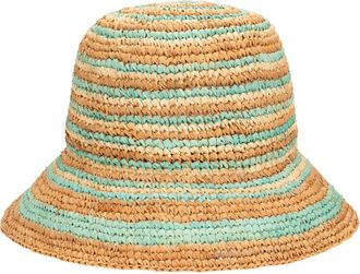 San Diego Hat Company Daisy Raffia Bucket Hat in Green at Nordstrom