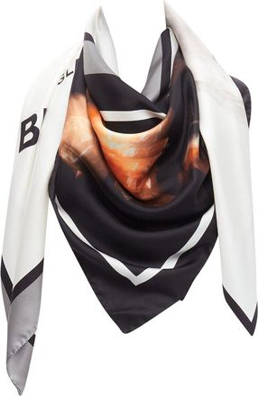 Burberry Silk London Logo Scarf, Never Worn (Authentic Pre-Loved)