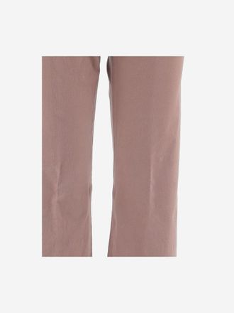 Ql2 Quelledue Womens Stretch Cotton Velvet Trousers Pink
