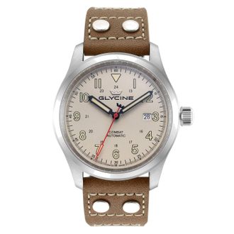Glycine Combat Field Automatic Beige Dial Mens Watch GL0579