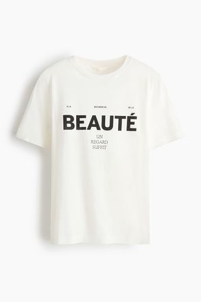 H&M T-Shirt mit Print - White