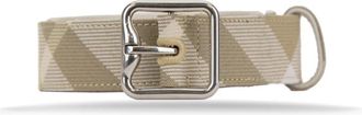 Burberry Heren Ruit Leren Riem - Heren - Riemen - Beige - S - Leer - Accessoires