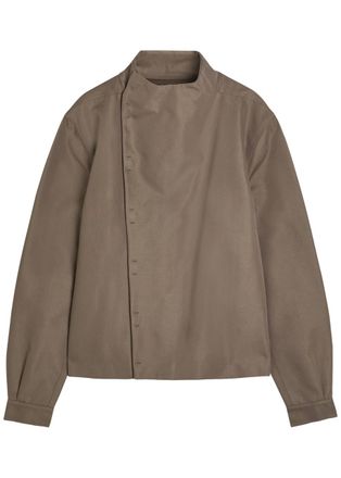 Rick Owens Lpm Funnel-neck Canvas Jacket - Brown - 52 (IT52 / XL)
