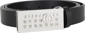 Maison Margiela Black Numeric Logo-Buckle Calfskin Leather Belt