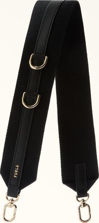 Furla Fiona Tracolla Toni Nero Nero Nastro Tessuto + Pelle Di Vitello Sidney Donna