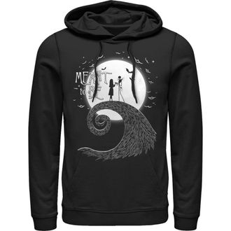 The Nightmare Before Christmas Mens The Nightmare Before Christmas Halloween Jack Skellington Sally Meant to Be Pull Over Hoodie in Black at Nordstrom, Size Xxx-Large