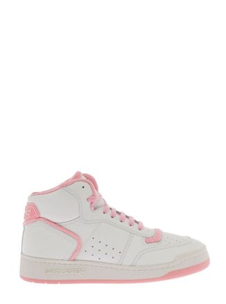 Saint Laurent White Lace Up Sneakers
