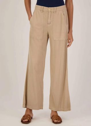 Dylan Womens Casey Wide Leg Pants In Khaki
