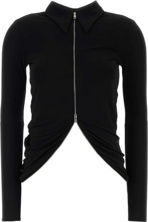 Alexander Wang Alexander Wang Black Stretch Viscose Shirt