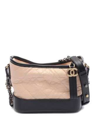 Chanel 2019 Small Lambskin Gabrielle Hobo crossbody bag - women - Calf Leather - One Size - Neutrals