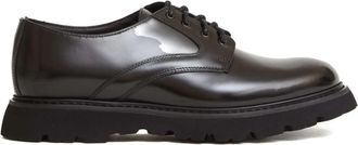 Doucal's Stringata Derby Pelle - Heren - Veterschoenen - Zwart - 41 1/2 EU - Leer - Schoenen