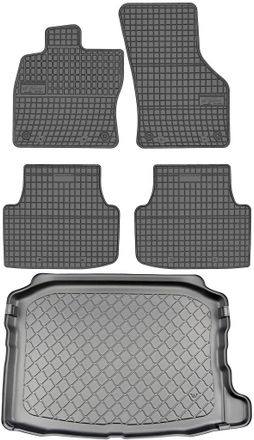 OEM Juego De Alfombrillas De Goma Para Coche Y Alfombrilla Para Maletero Para Seat Le&oacute;n Iv Hatchback A Partir De Marzo De 2020