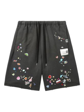 Miharayasuhiro Shorts met geborduurde patch - Zwart