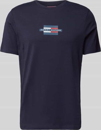 Tommy Hilfiger Regular Fit T-Shirt aus reiner Baumwolle in Marine, Größe XXL
