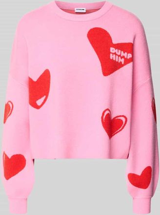 Noisy May Oversized Strickpullover aus Viskose-Mix Modell SHYLA in Rosa Melange, Gr&ouml;&szlig;e XL