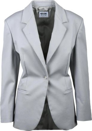 Moschino Giacca sfiancata - Dames - Blazers - Grijs - M - Katoen - Jassen
